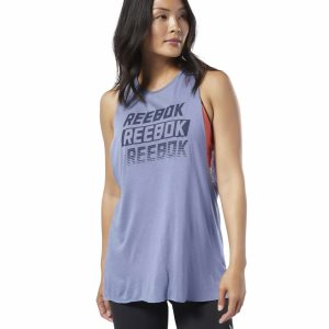 Reebok Studio Muscle Muskelshirt Damen - Indigo - DE 460-VGK